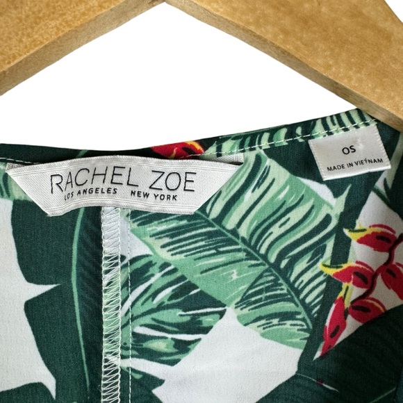 Rachel Zoe Swim Coverup Duster Kimono One Size Green White - Picture 3 of 10